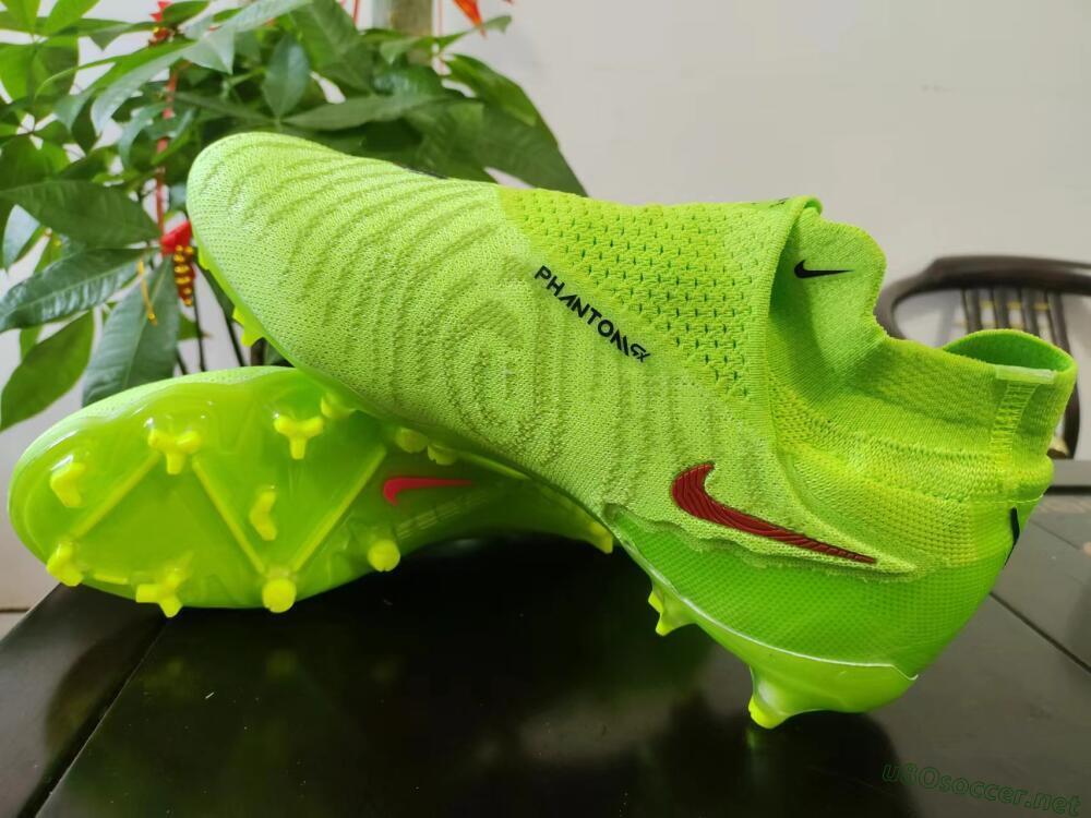 Men's Nike Phantom GX Elite DF Link FG Football Boots - Green/Black/Red