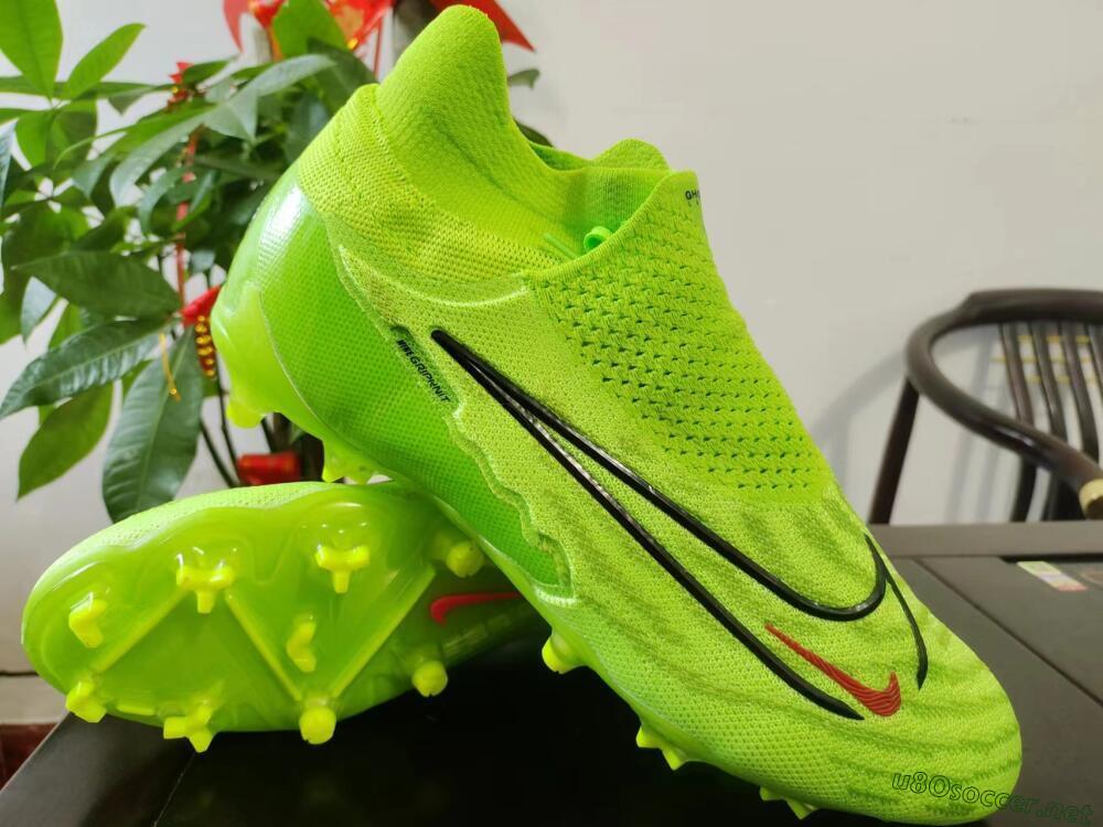 Men's Nike Phantom GX Elite DF Link FG Football Boots - Green/Black/Red