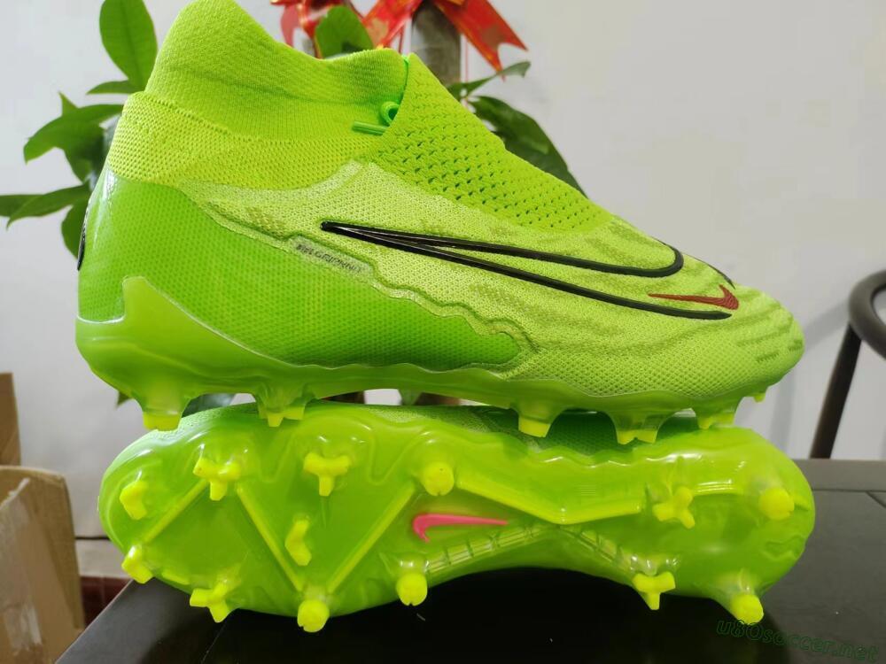Men's Nike Phantom GX Elite DF Link FG Football Boots - Green/Black/Red
