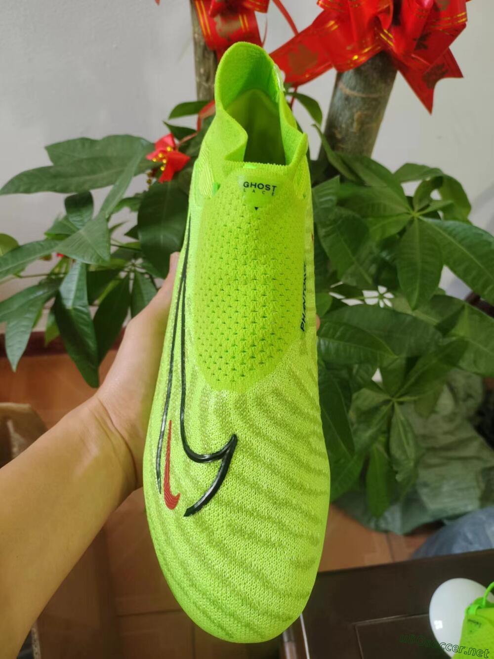 Men's Nike Phantom GX Elite DF Link FG Football Boots - Green/Black/Red