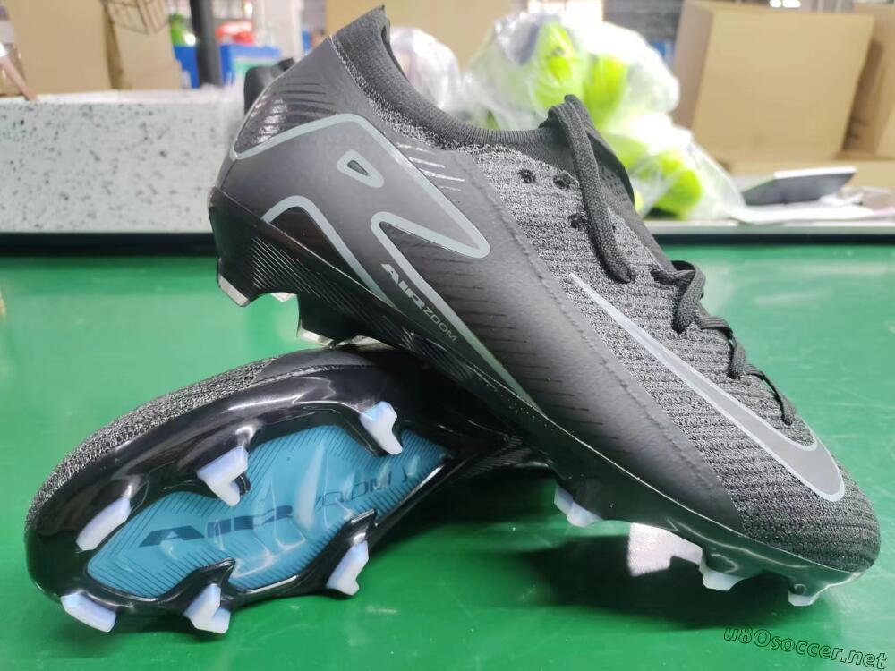 Men's Nike Air Zoom Mercurial Vapor 16 Elite FG Football Boots - Black/Black/Blue