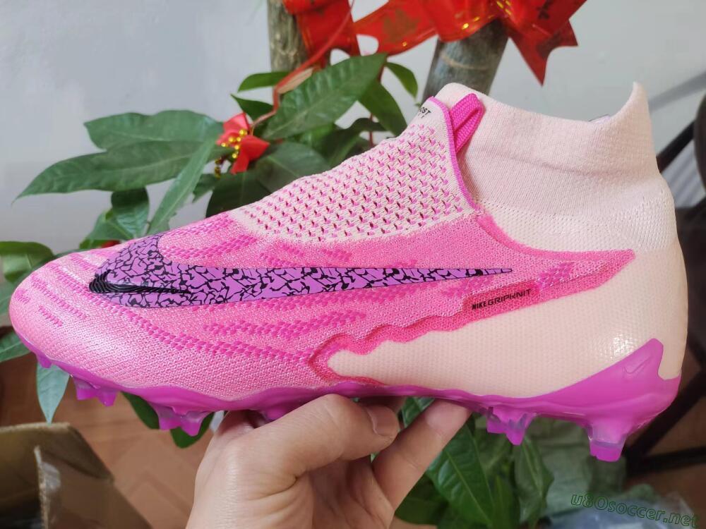 Men's Nike Phantom GX Elite DF Link FG Football Boots - Pink/Black/Gold