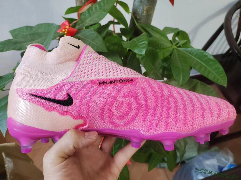 Men's Nike Phantom GX Elite DF Link FG Football Boots - Pink/Black/Gold