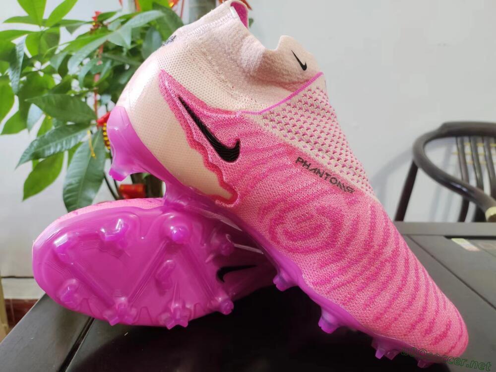 Men's Nike Phantom GX Elite DF Link FG Football Boots - Pink/Black/Gold
