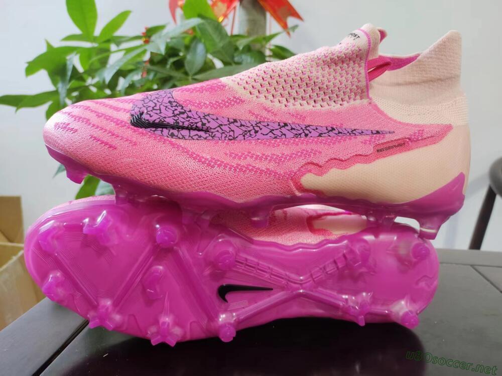Men's Nike Phantom GX Elite DF Link FG Football Boots - Pink/Black/Gold