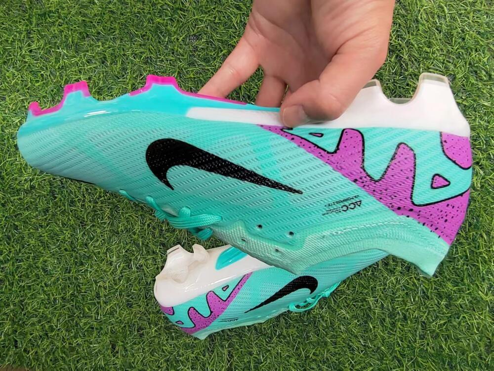 Men's Nike Air Zoom Mercurial Vapor 16 Elite FG Football Boots - Green/Purple/Black