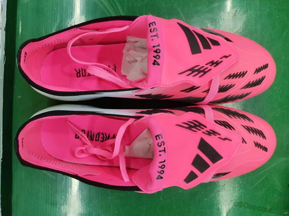Men's Adidas Predator Elite Foldover Tongue FG Football Boots - Pink/Grey/White