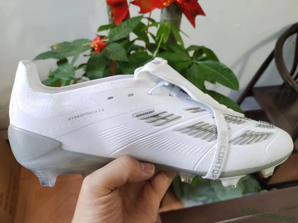 Men's Adidas Predator Elite Foldover Tongue FG Football Boots - White/Grey