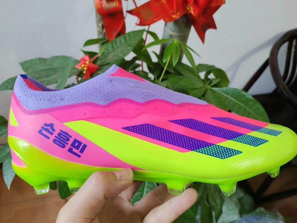 Men's Adidas X Crazyfast+ FG Football Boots - Purple/Pink/Green/Blue