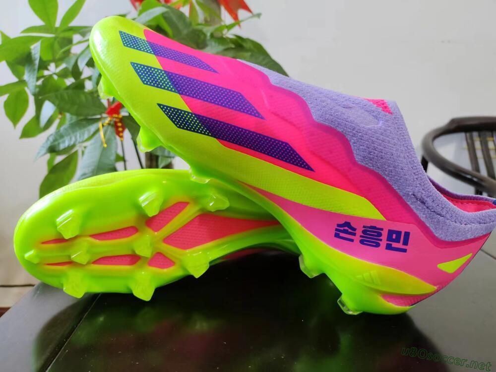 Men's Adidas X Crazyfast+ FG Football Boots - Purple/Pink/Green/Blue