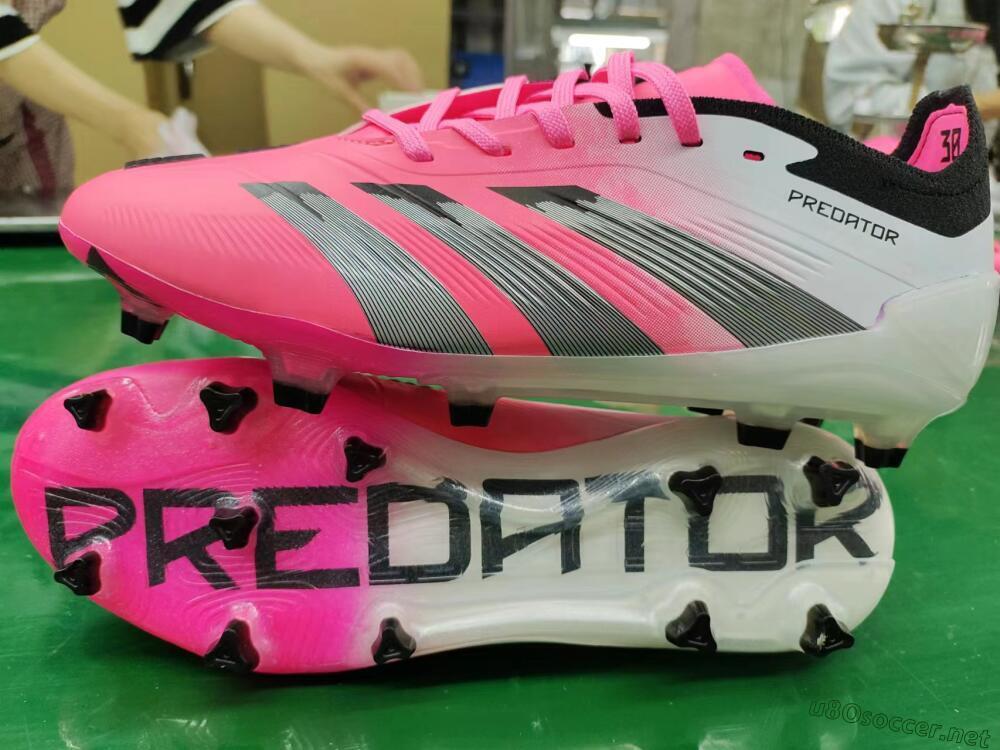 Men's Adidas Predator Elite Foldover Tongue FG Football Boots - Pink/Grey/White