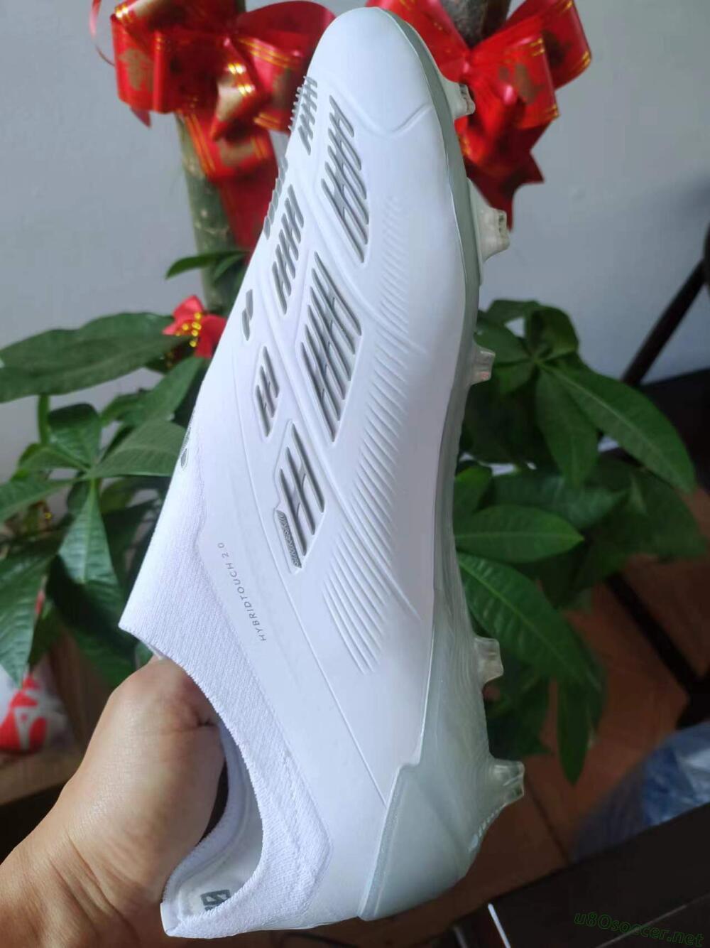 Men's Adidas Predator Accuracy+ FG Football Boots - White/Grey/Silver