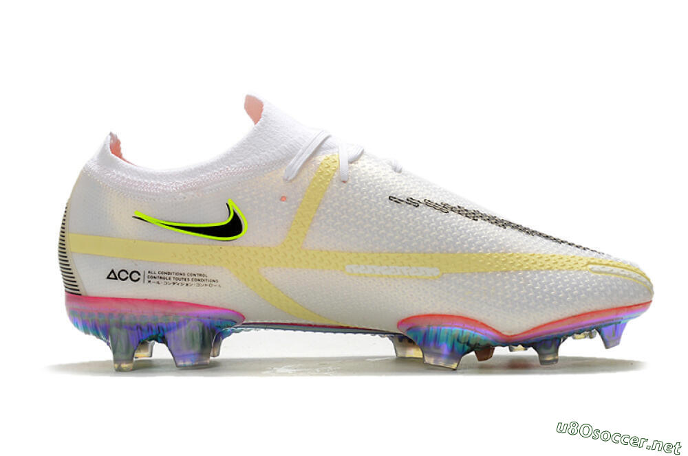 Men's Nike Phantom GT 2 Elite FG Football Boots - White/Yellow/Black 7
