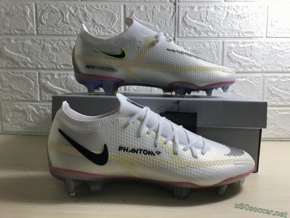 Men's Nike Phantom GT 2 Elite FG Football Boots - White/Yellow/Black