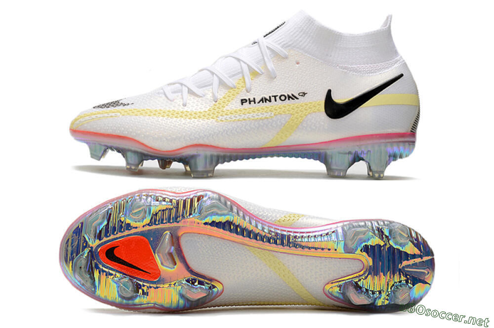 Men's Nike Phantom GT 2 Elite DF FG Football Boots - White/Yellow/Black 1