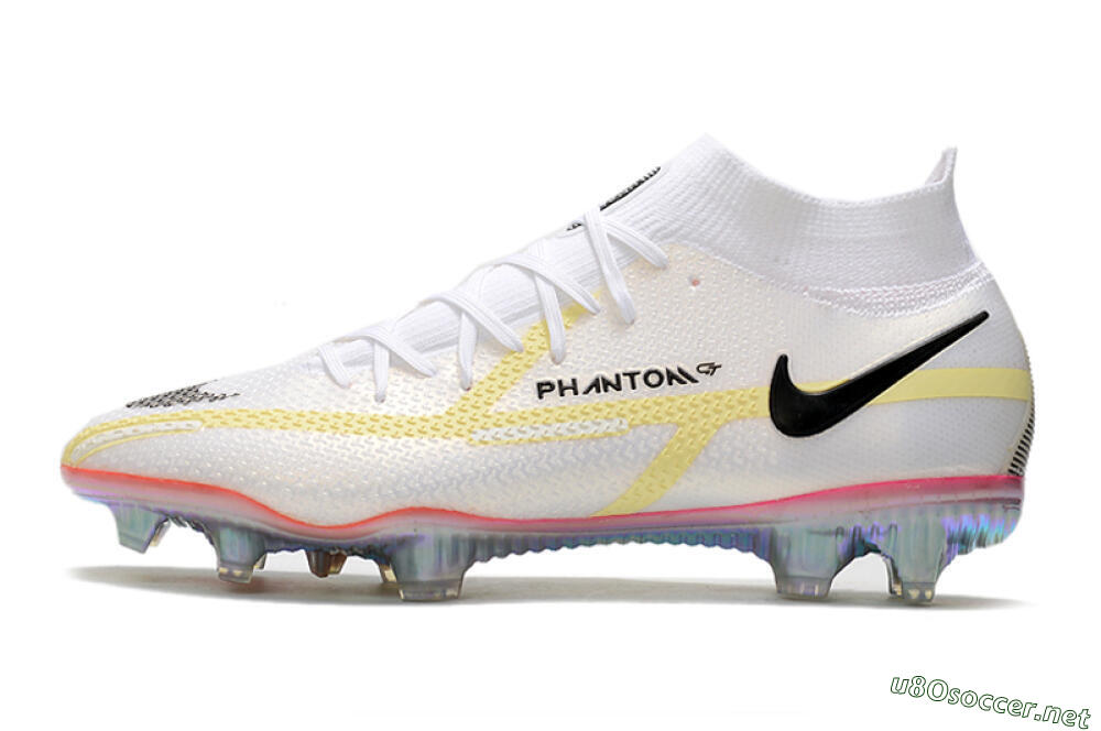 Men's Nike Phantom GT 2 Elite DF FG Football Boots - White/Yellow/Black 0