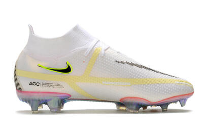 Men's Nike Phantom GT 2 Elite DF FG Football Boots - White/Yellow/Black
