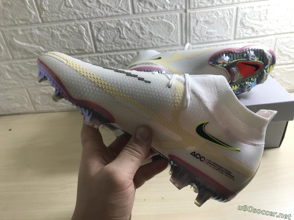 Men's Nike Phantom GT 2 Elite DF FG Football Boots - White/Yellow/Black