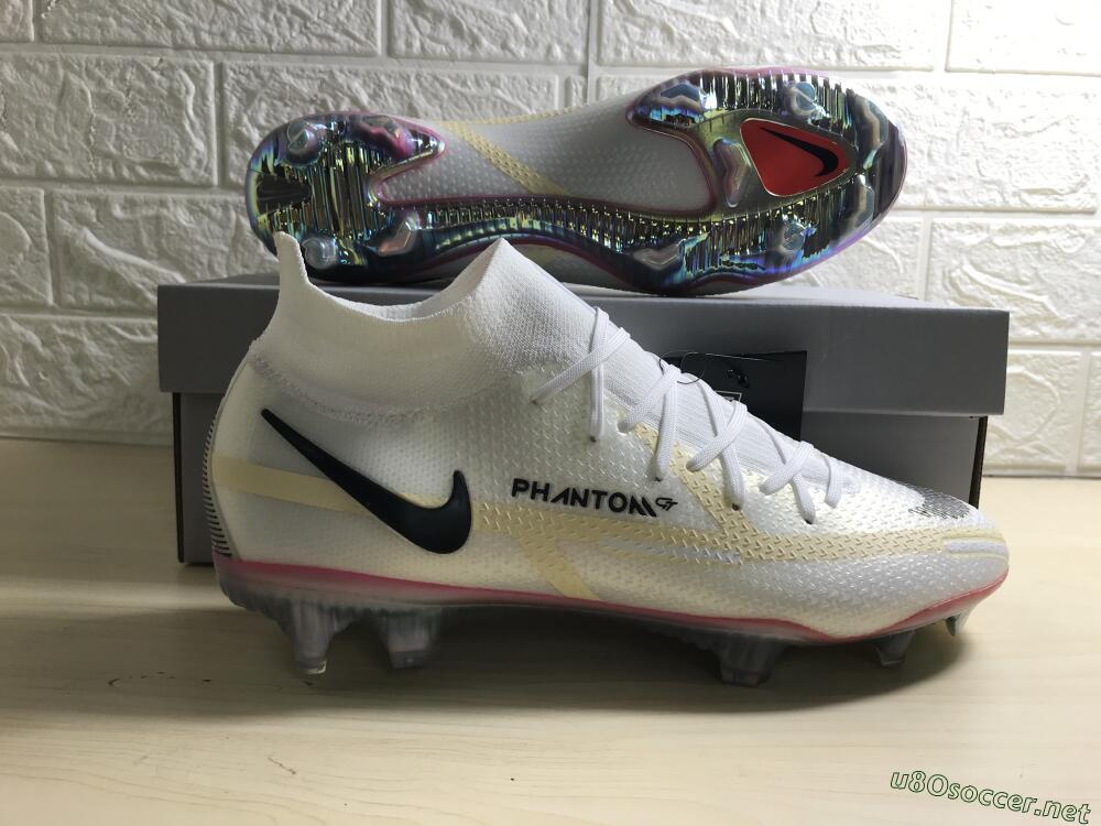 Men's Nike Phantom GT 2 Elite DF FG Football Boots - White/Yellow/Black