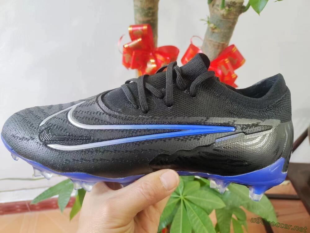 Men's Nike Phantom GX Elite FG Football Boots - Black/Grey/Blue