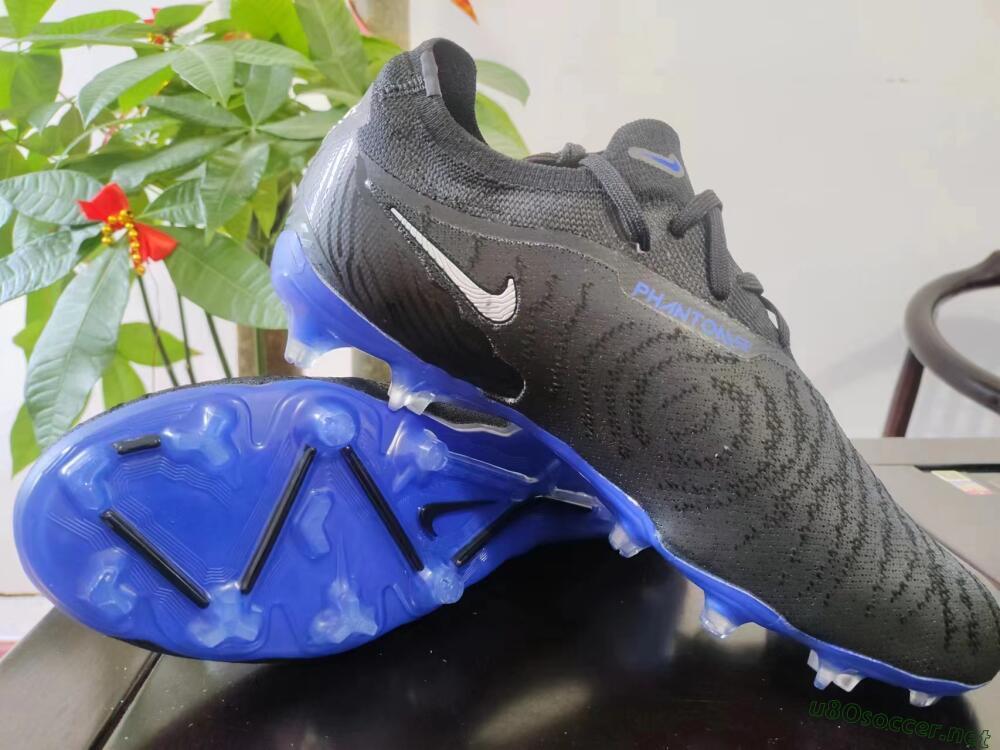 Men's Nike Phantom GX Elite FG Football Boots - Black/Grey/Blue