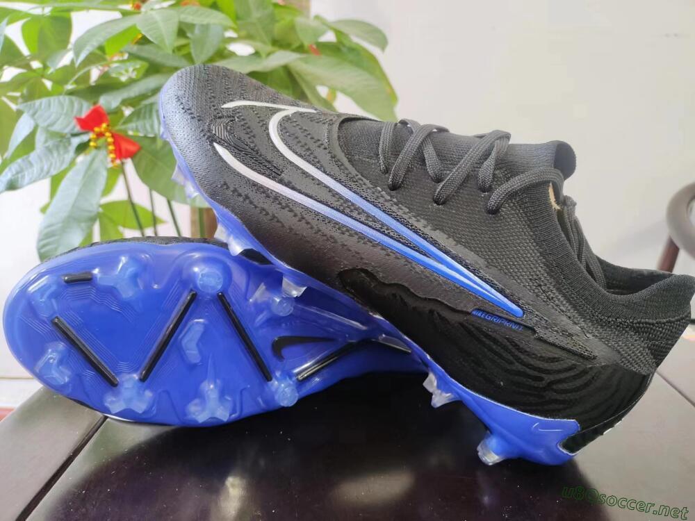 Men's Nike Phantom GX Elite FG Football Boots - Black/Grey/Blue
