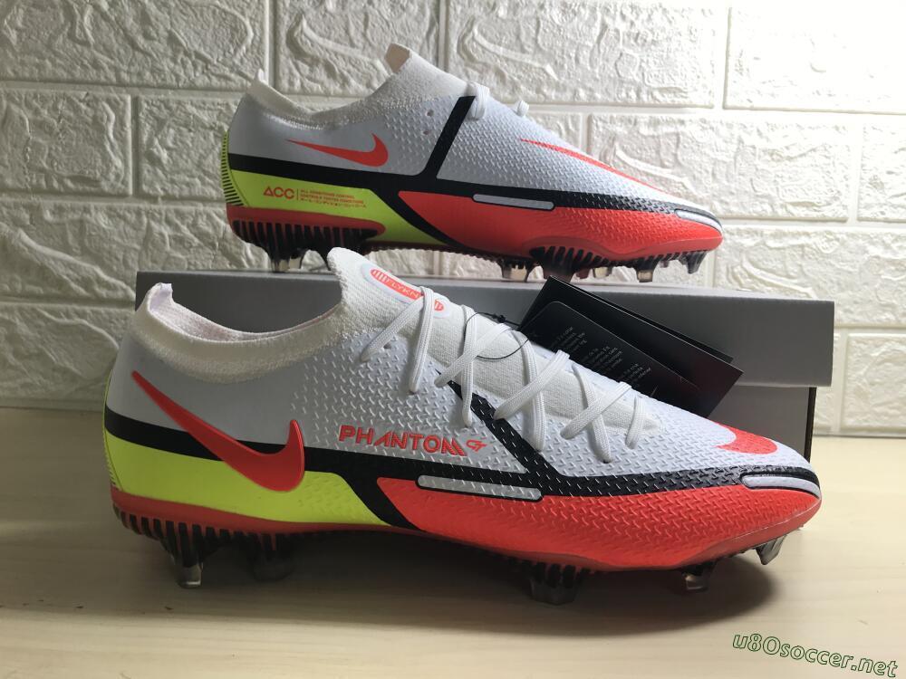 Men's Nike Phantom GT 2 Elite FG Football Boots - White/Red/Green