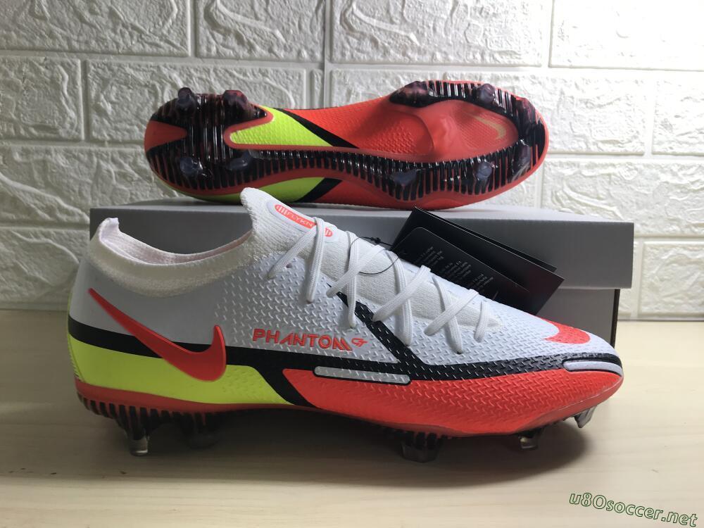 Men's Nike Phantom GT 2 Elite FG Football Boots - White/Red/Green