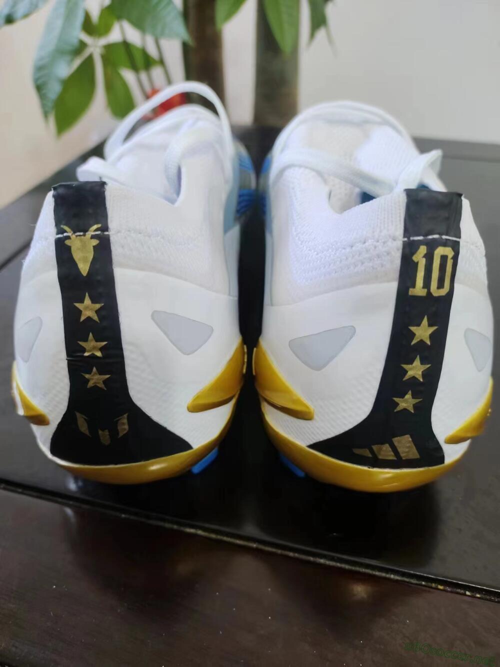 Men's Adidas X Crazyfast.1 FG Football Boots - White/Blue/Gold