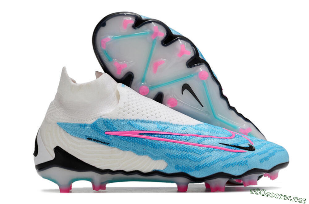 Men's Nike Phantom GX Elite DF FG Football Boots - Blue/White/Pink 2