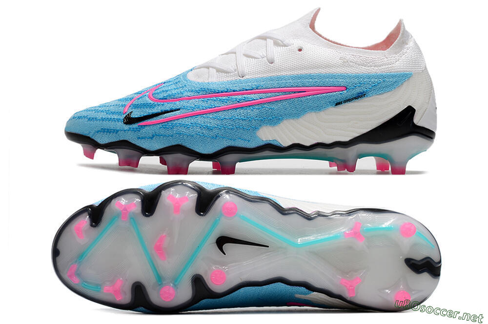 Men's Nike Phantom GX Elite FG Football Boots - Blue/White/Pink 1