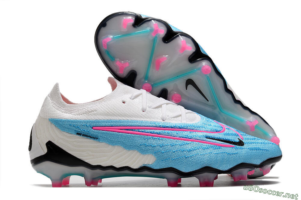 Men's Nike Phantom GX Elite FG Football Boots - Blue/White/Pink 2