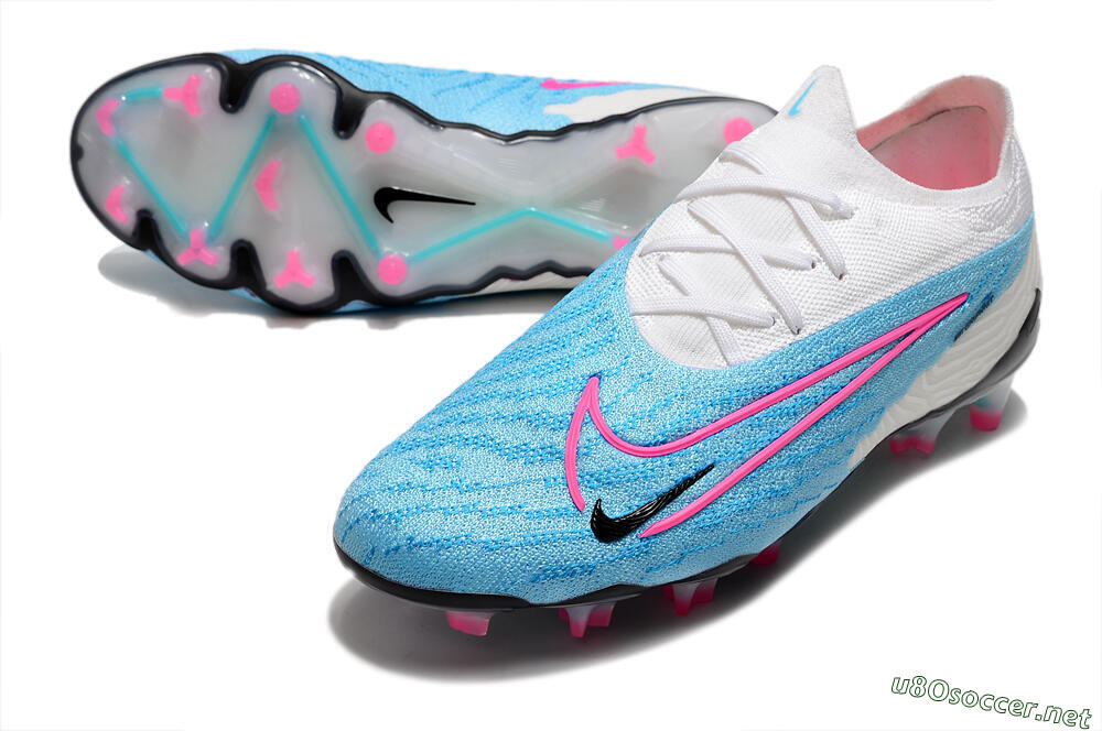 Men's Nike Phantom GX Elite FG Football Boots - Blue/White/Pink 3