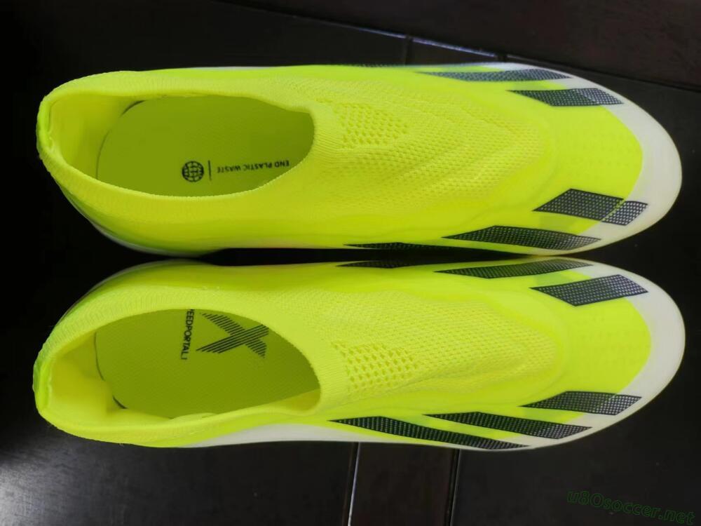 Men's Adidas X Crazyfast+ Laceless FG Football Boots - Yellow/Blue/Red
