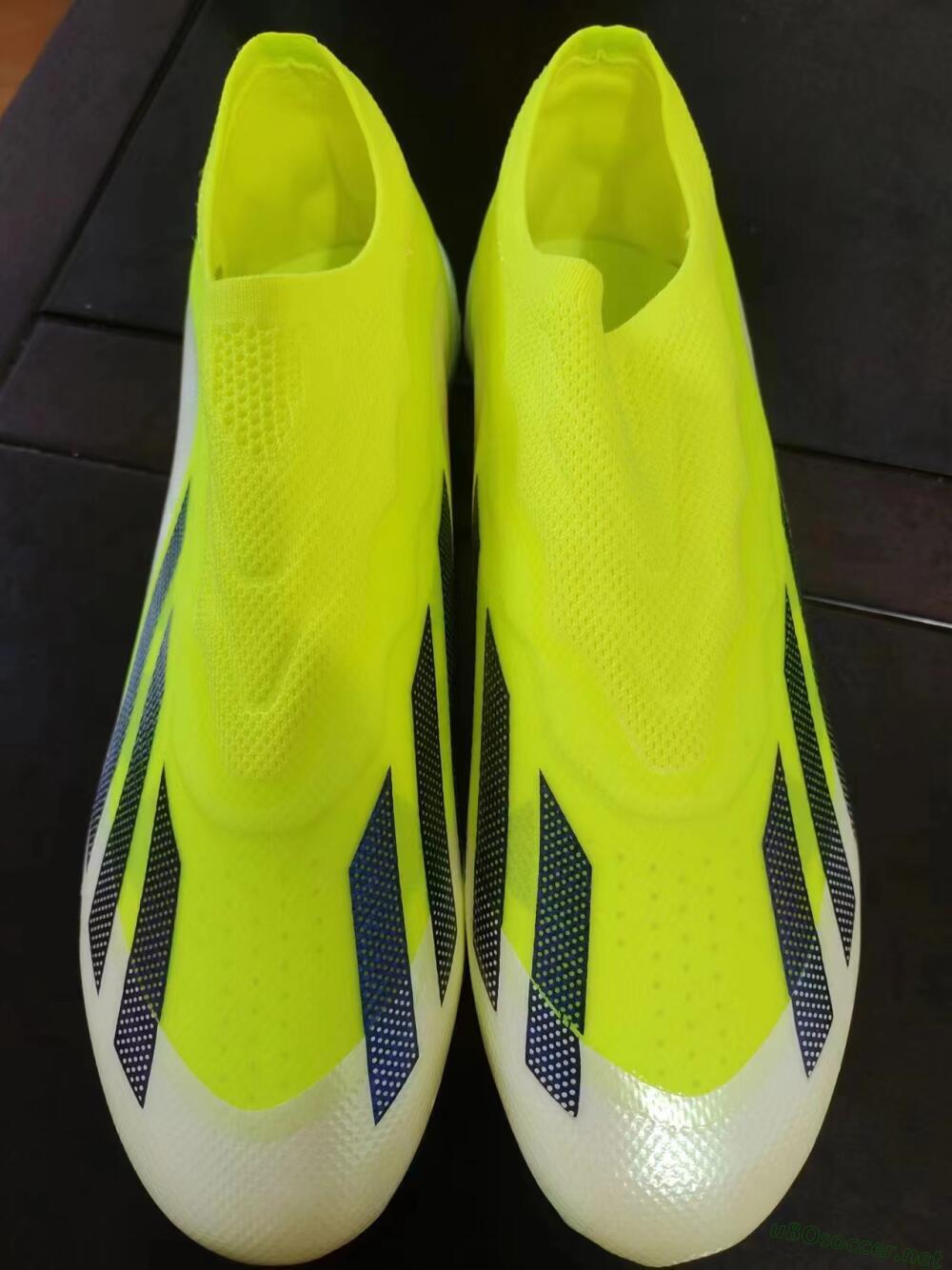 Men's Adidas X Crazyfast+ Laceless FG Football Boots - Yellow/Blue/Red