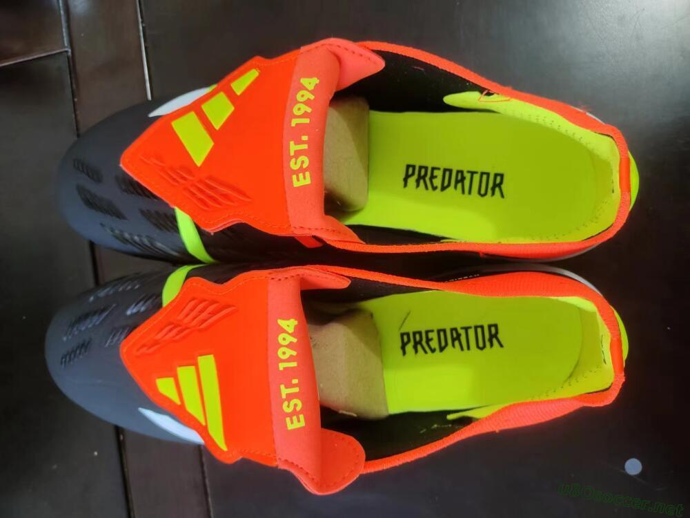 Men's Adidas Predator Elite Foldover Tongue FG Football Boots - Black/White/Red