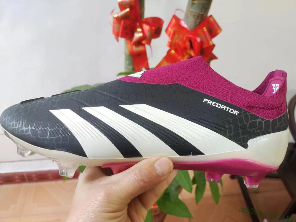 Men's Adidas Predator Accuracy+ FG Football Boots - Black/White/Pink
