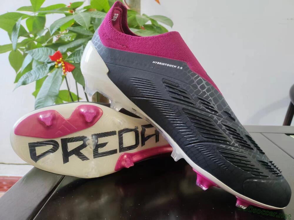 Men's Adidas Predator Accuracy+ FG Football Boots - Black/White/Pink