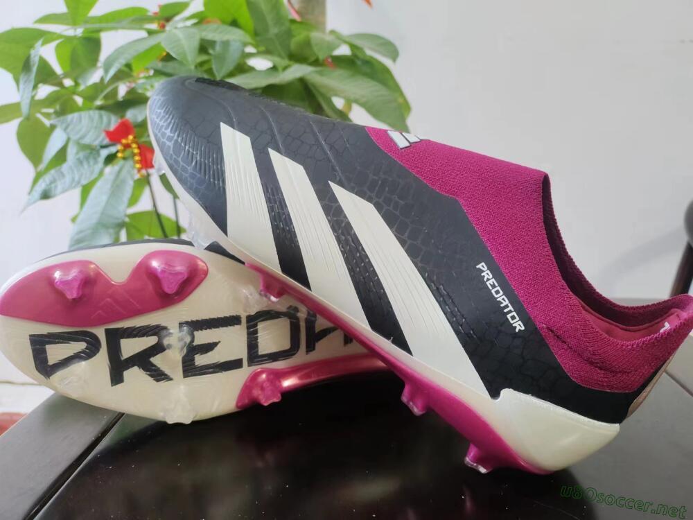 Men's Adidas Predator Accuracy+ FG Football Boots - Black/White/Pink