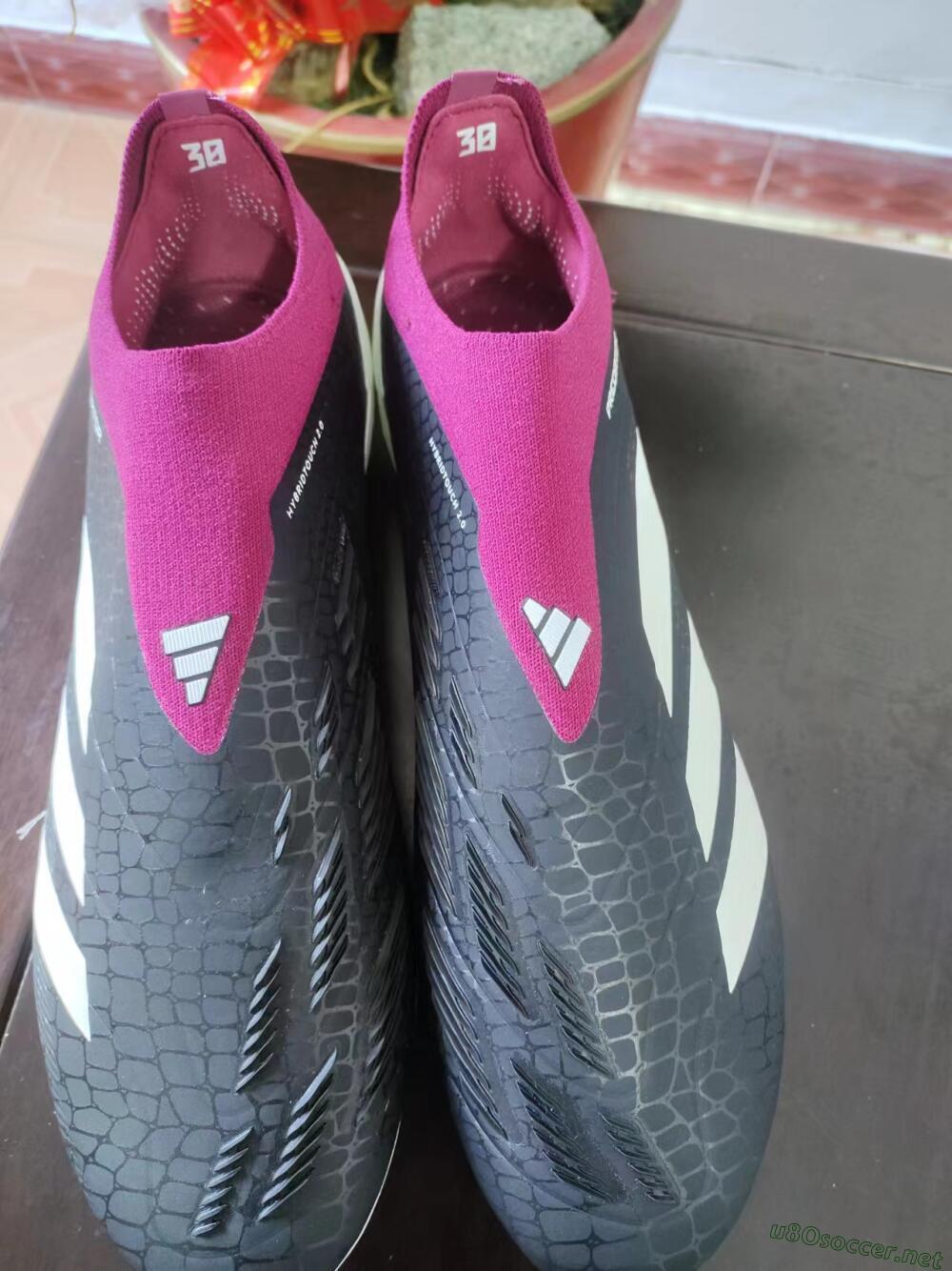 Men's Adidas Predator Accuracy+ FG Football Boots - Black/White/Pink