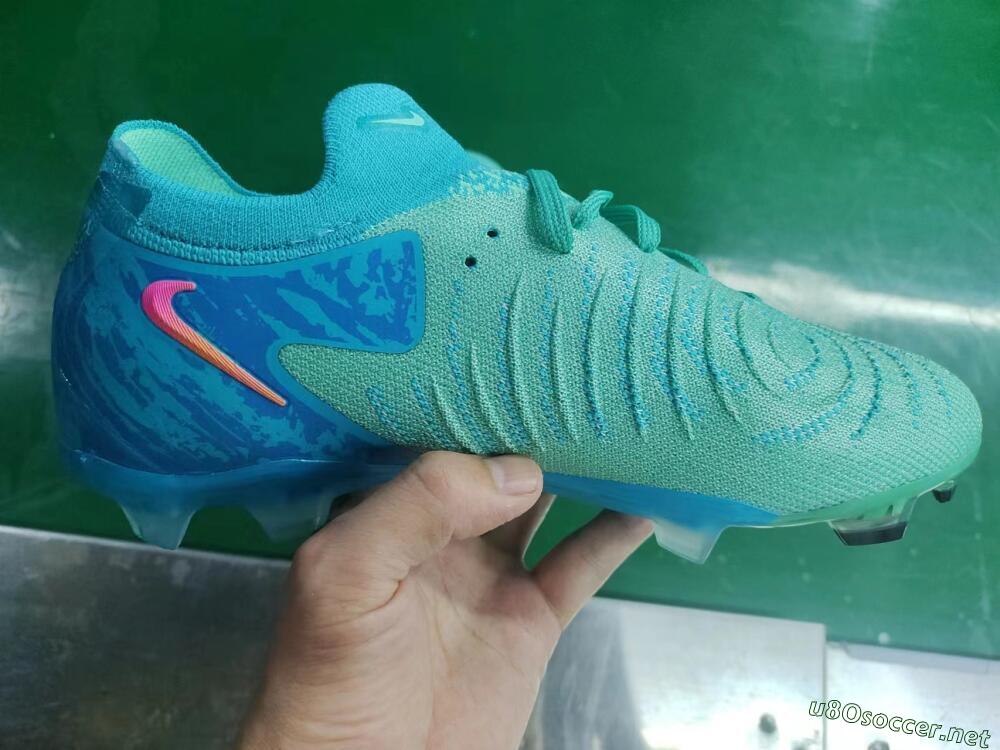 Unisex Nike Phantom Luna 2 Elite Vortex LV8 FG Football Boots - Green/Orange/Black