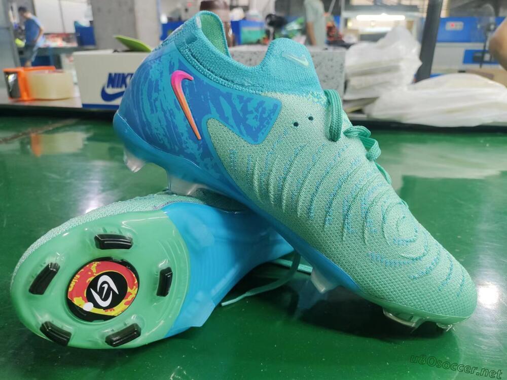 Unisex Nike Phantom Luna 2 Elite Vortex LV8 FG Football Boots - Green/Orange/Black