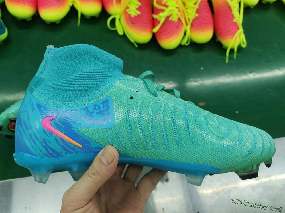 Unisex Nike Phantom Luna 2 Elite Vortex LV8 FG Football Boots - Green/Orange/Black