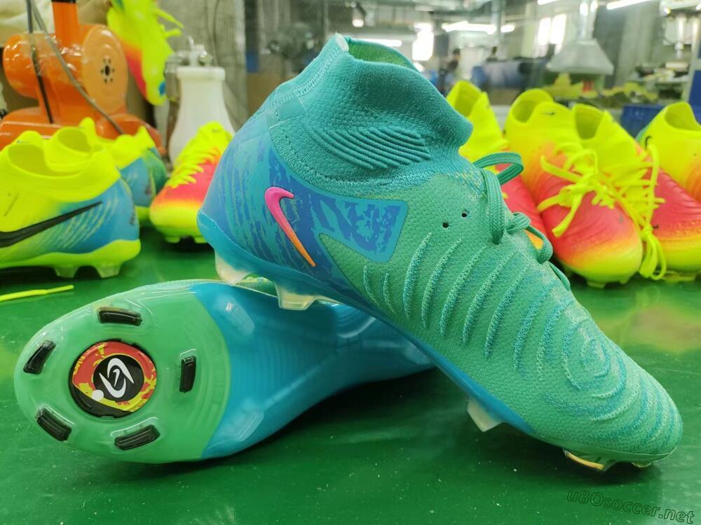 Unisex Nike Phantom Luna 2 Elite Vortex LV8 FG Football Boots - Green/Orange/Black