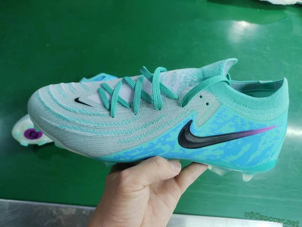 Unisex Nike Phantom Luna 2 Elite LV8 FG Football Boots - Jade/Black/Purple