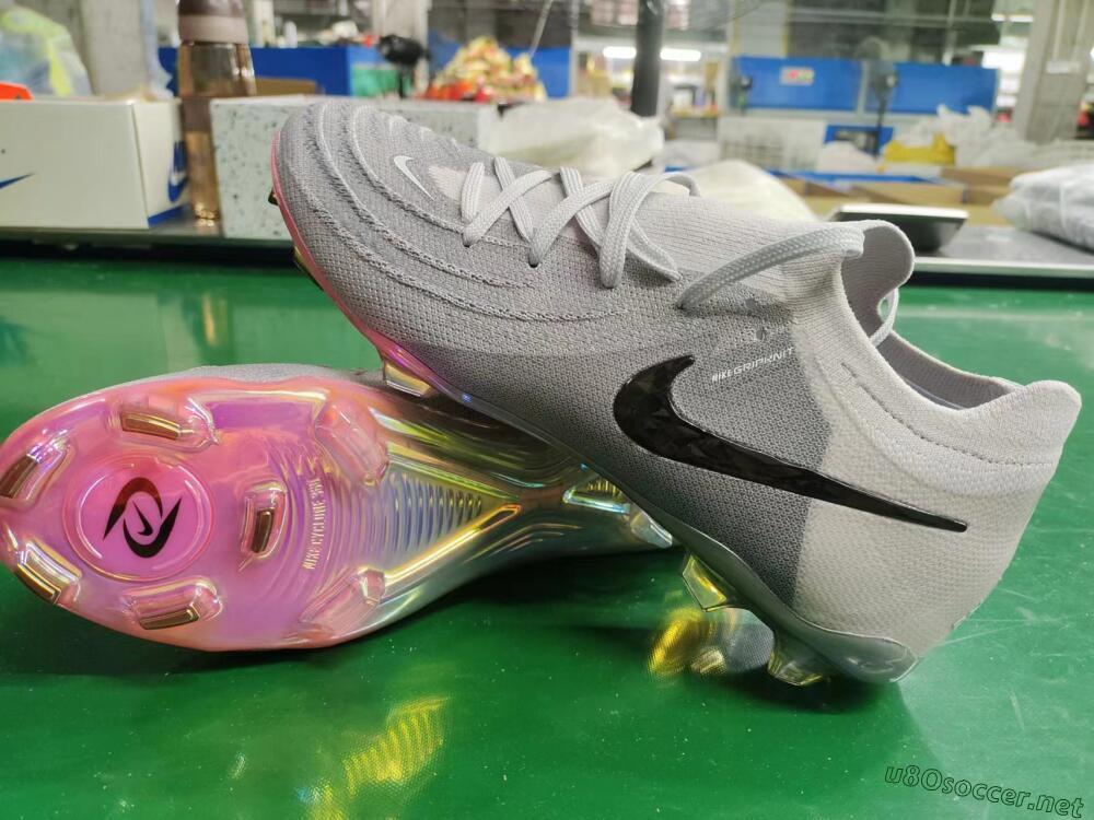 Unisex Nike Phantom Luna Elite NU FG Football Boots - Grey/Black/Blue