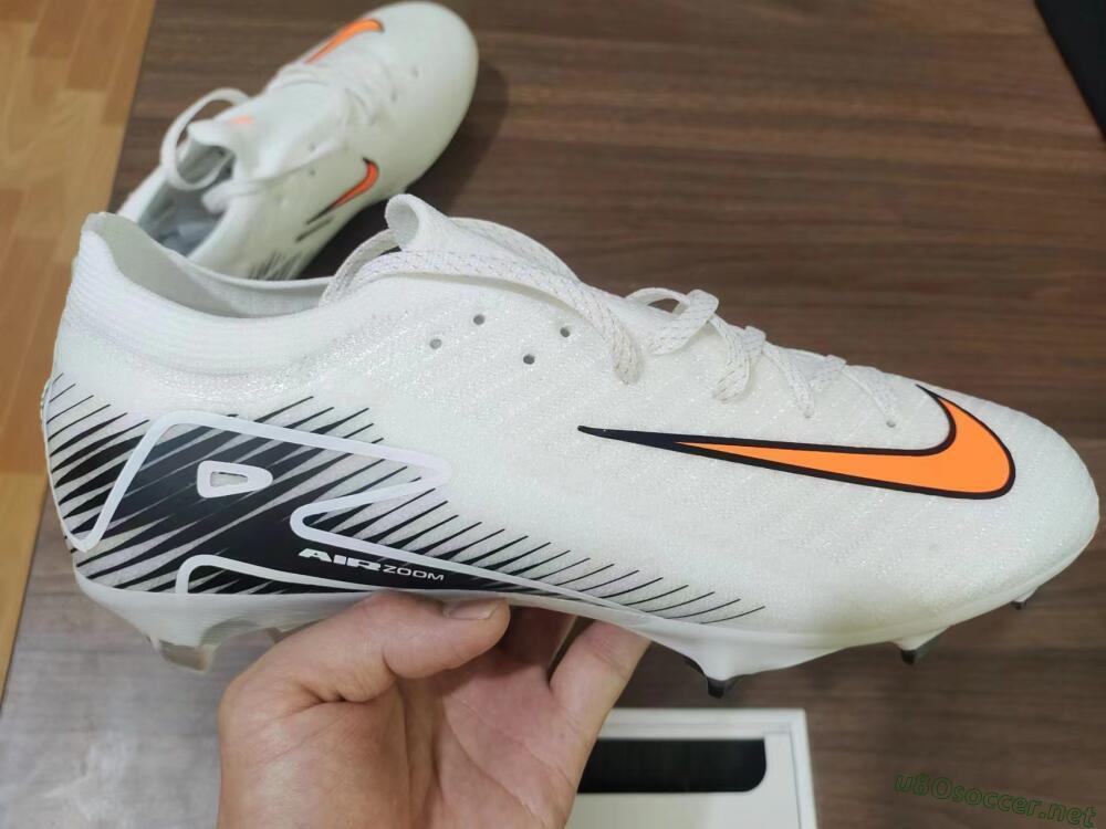 Men's Nike Air Zoom Mercurial Vapor 16 Elite FG Football Boots - White/Orange/Black
