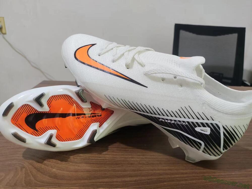 Men's Nike Air Zoom Mercurial Vapor 16 Elite FG Football Boots - White/Orange/Black