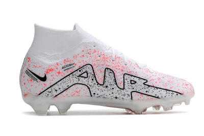 Men's Nike Air Zoom Mercurial Superfly 9 Elite FG Football Boots - White/Pink/Black