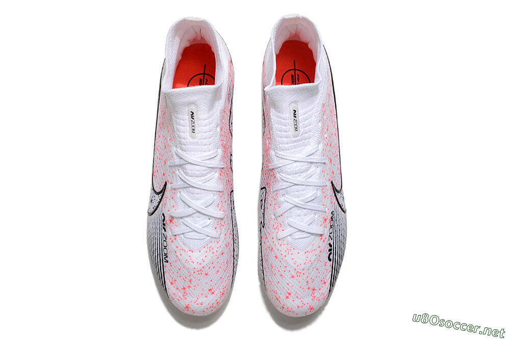 Men's Nike Air Zoom Mercurial Superfly 9 Elite FG Football Boots - White/Pink/Black 5